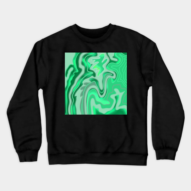 Green Fluid painting Crewneck Sweatshirt by jen28